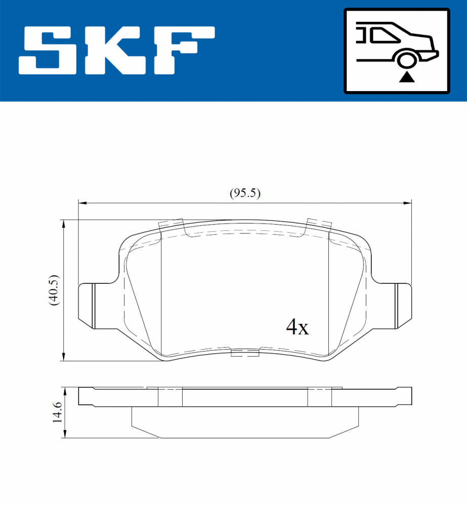 Set placute frana spate SKF VKBP90074 [5]