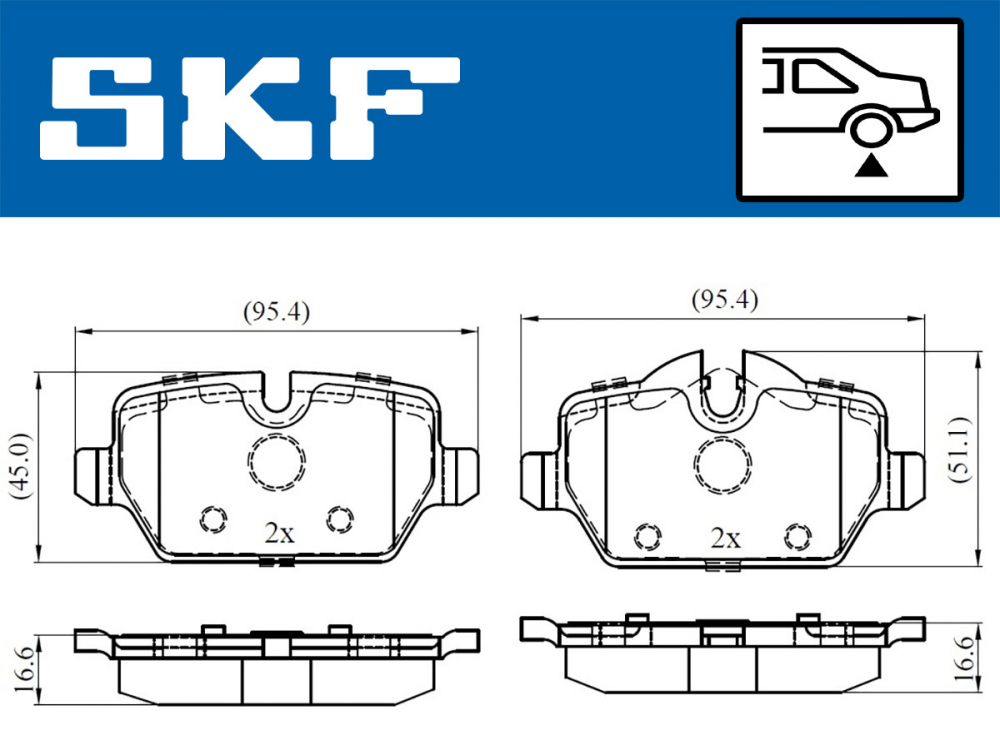 Set placute frana spate SKF VKBP90090 [5]