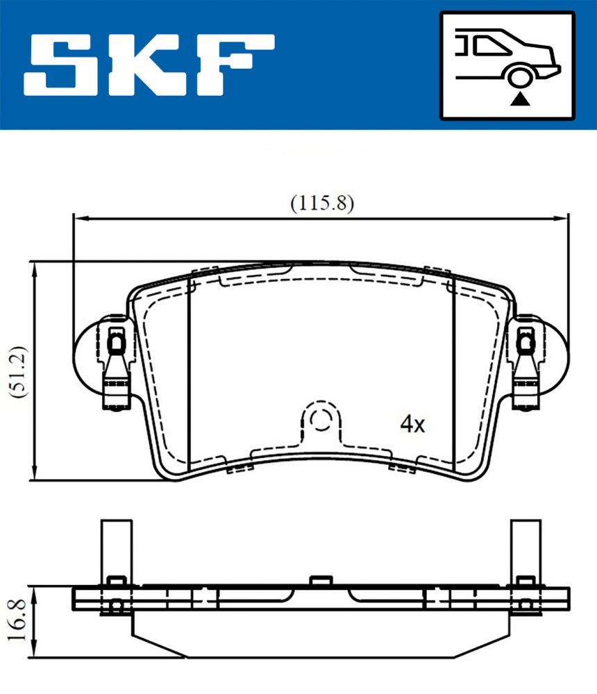 Set placute frana spate SKF VKBP90097 [4]