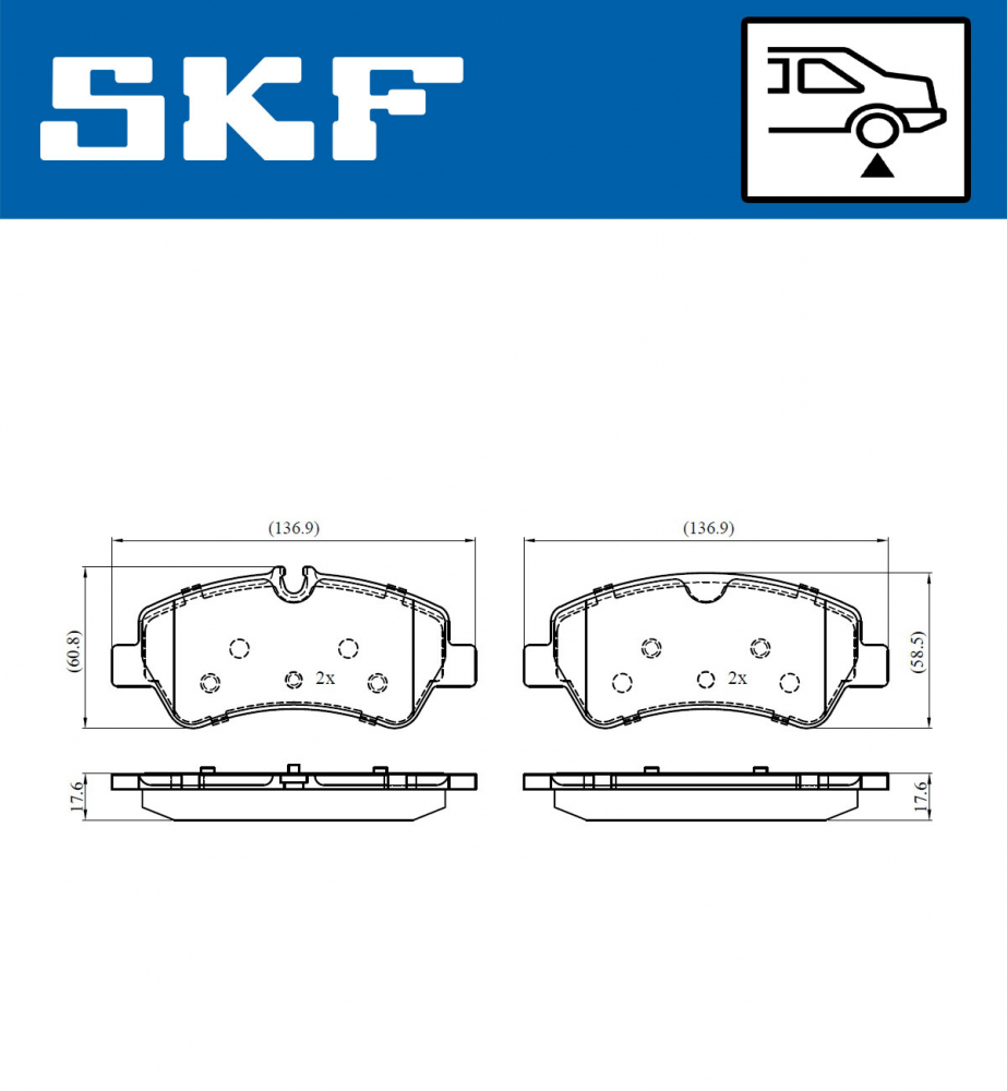 Set placute frana spate SKF VKBP90102 [3]