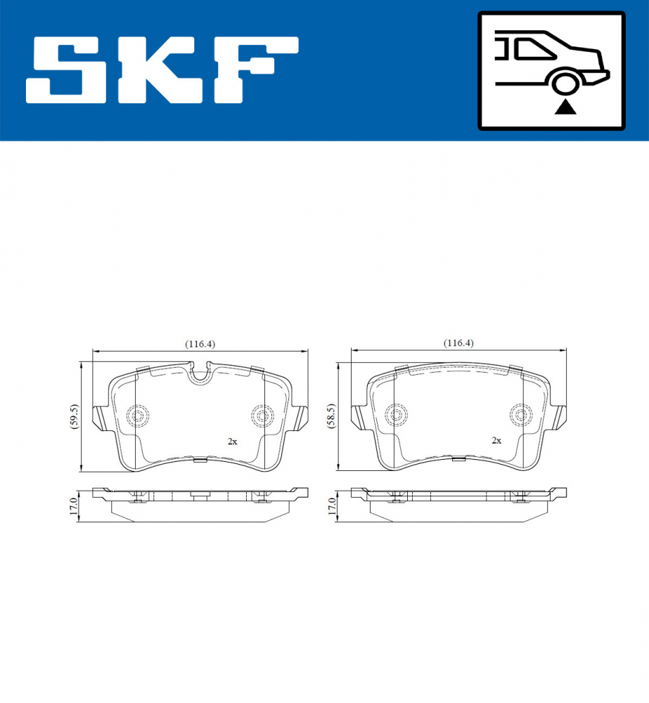 Set placute frana spate SKF VKBP90112E [7]