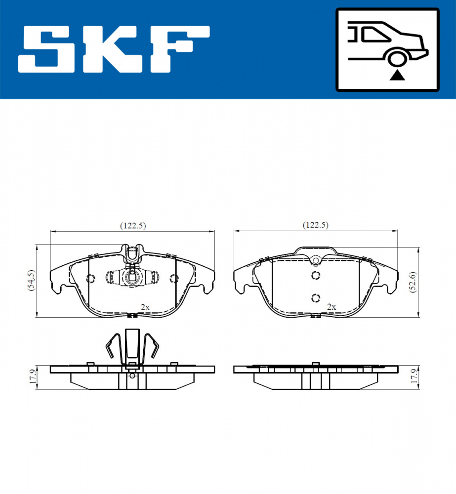 Set placute frana spate SKF VKBP90114 [1]