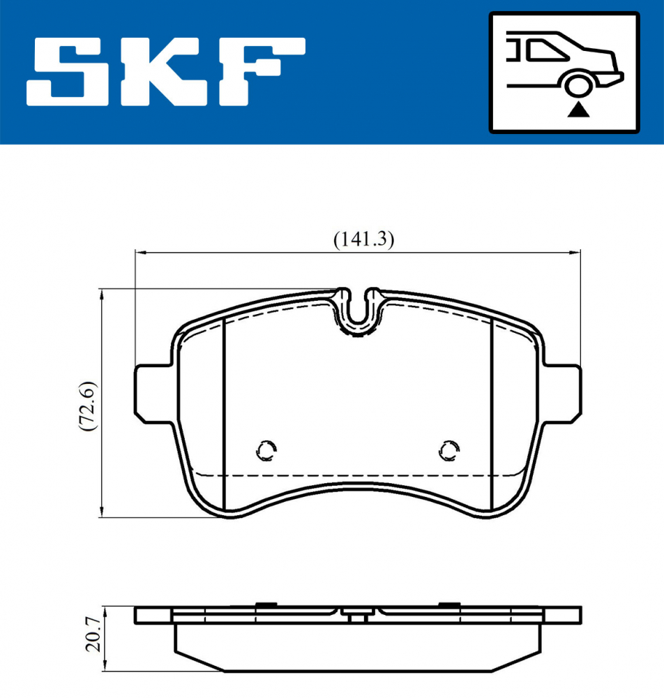 Set placute frana spate SKF VKBP90140 [2]
