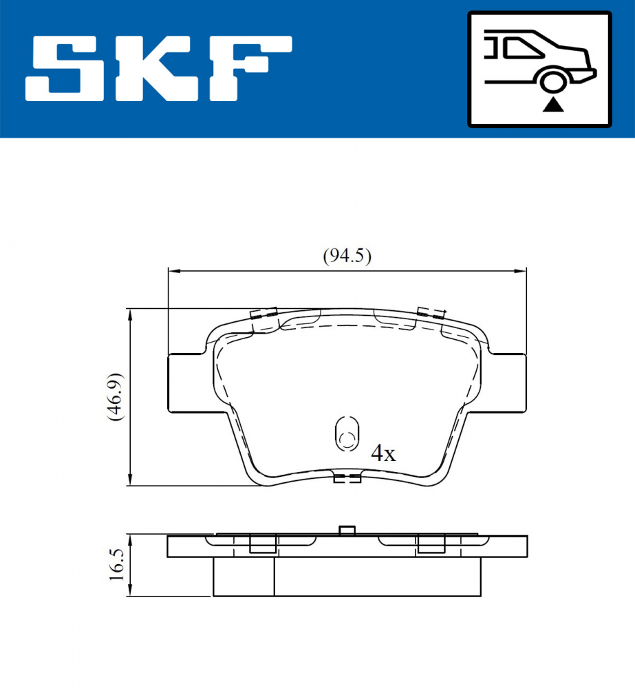 Set placute frana spate SKF VKBP90172 [3]