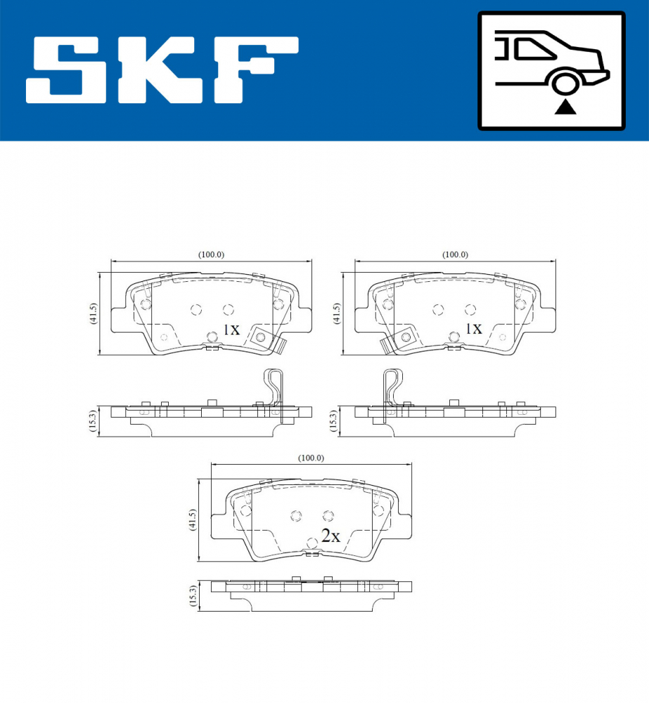 Set placute frana spate SKF VKBP90174A [5]