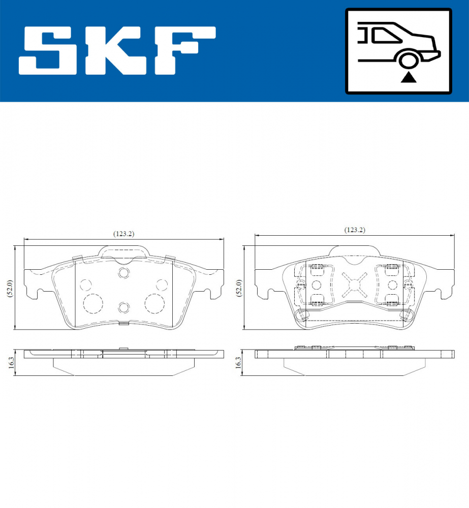 Set placute frana spate SKF VKBP90178 [1]