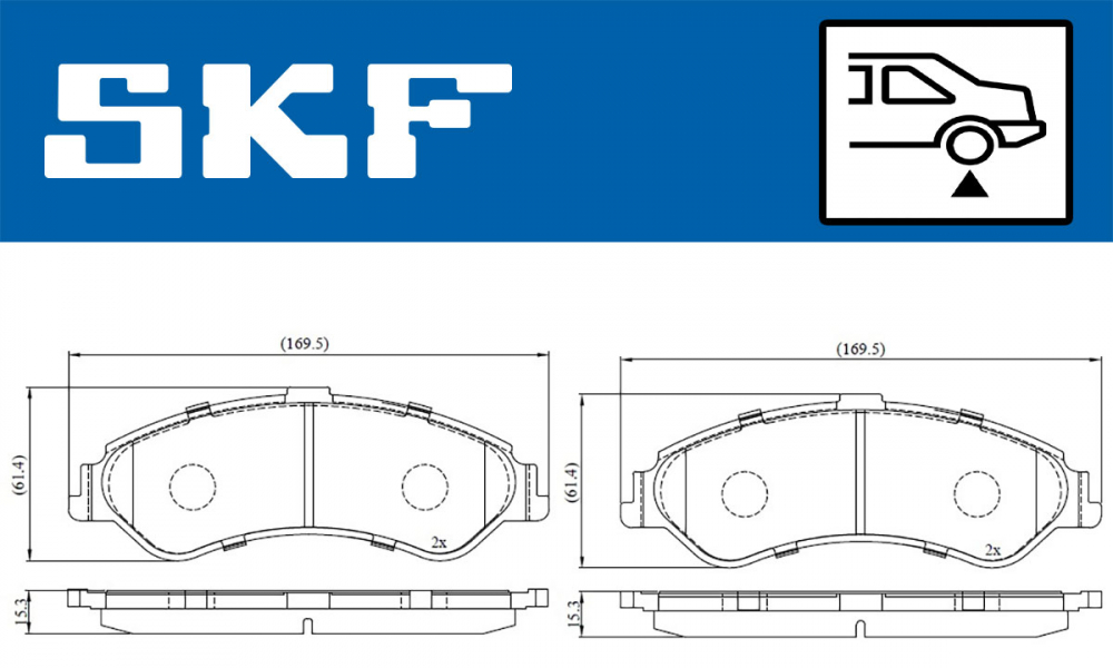 Set placute frana spate SKF VKBP90221 [3]