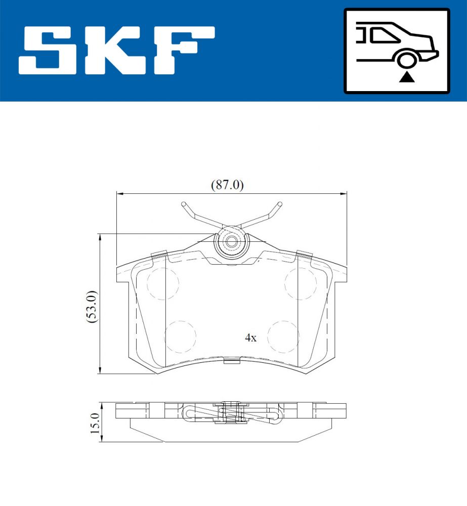 Set placute frana spate SKF VKBP90229 [2]