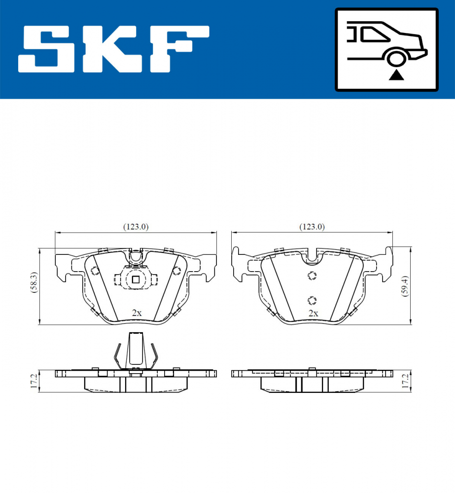 Set placute frana spate SKF VKBP90240 [1]