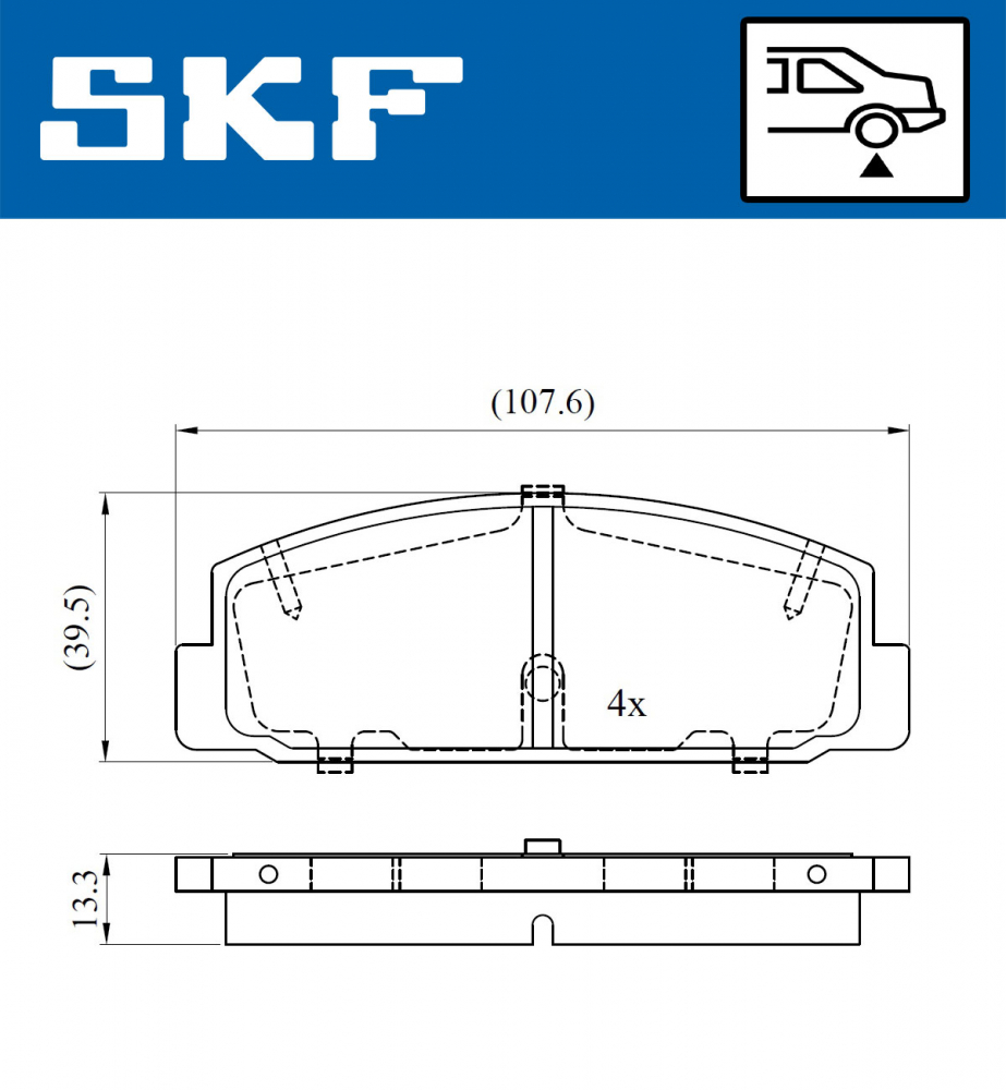 Set placute frana spate SKF VKBP90255 [1]