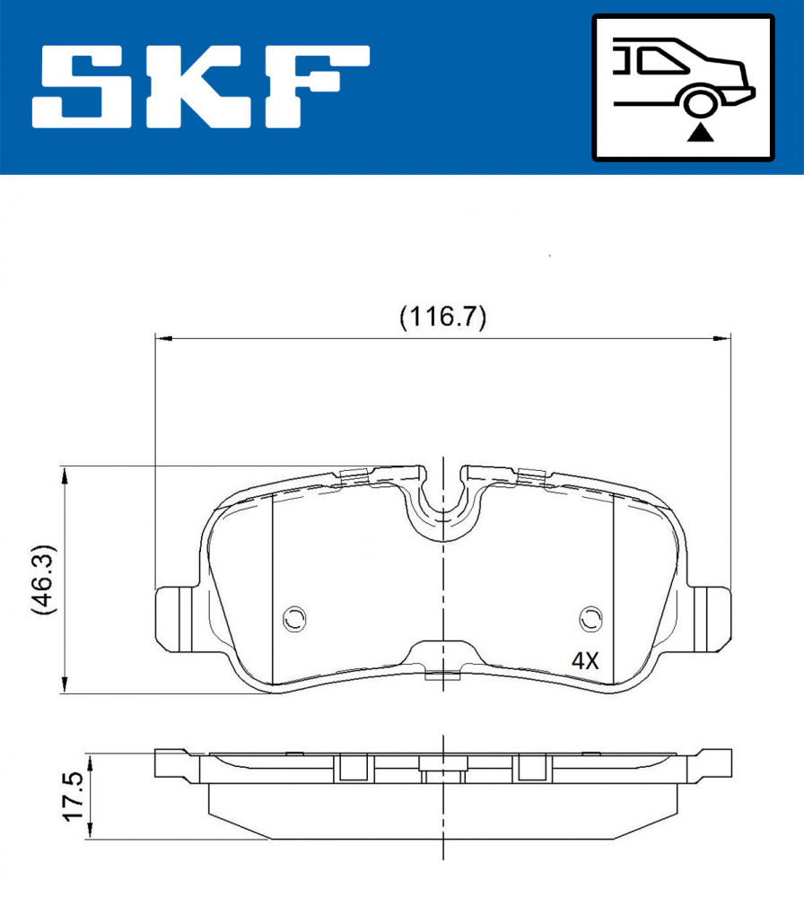 Set placute frana spate SKF VKBP90257 [2]