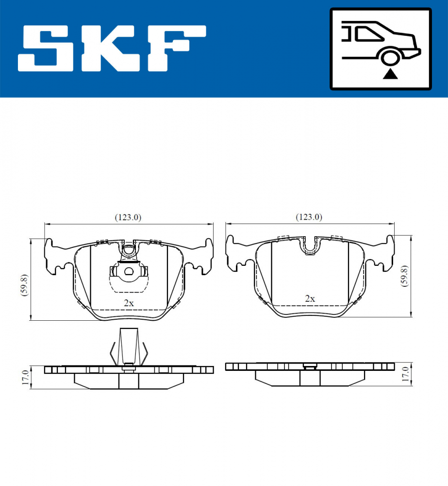 Set placute frana spate SKF VKBP90279 [2]