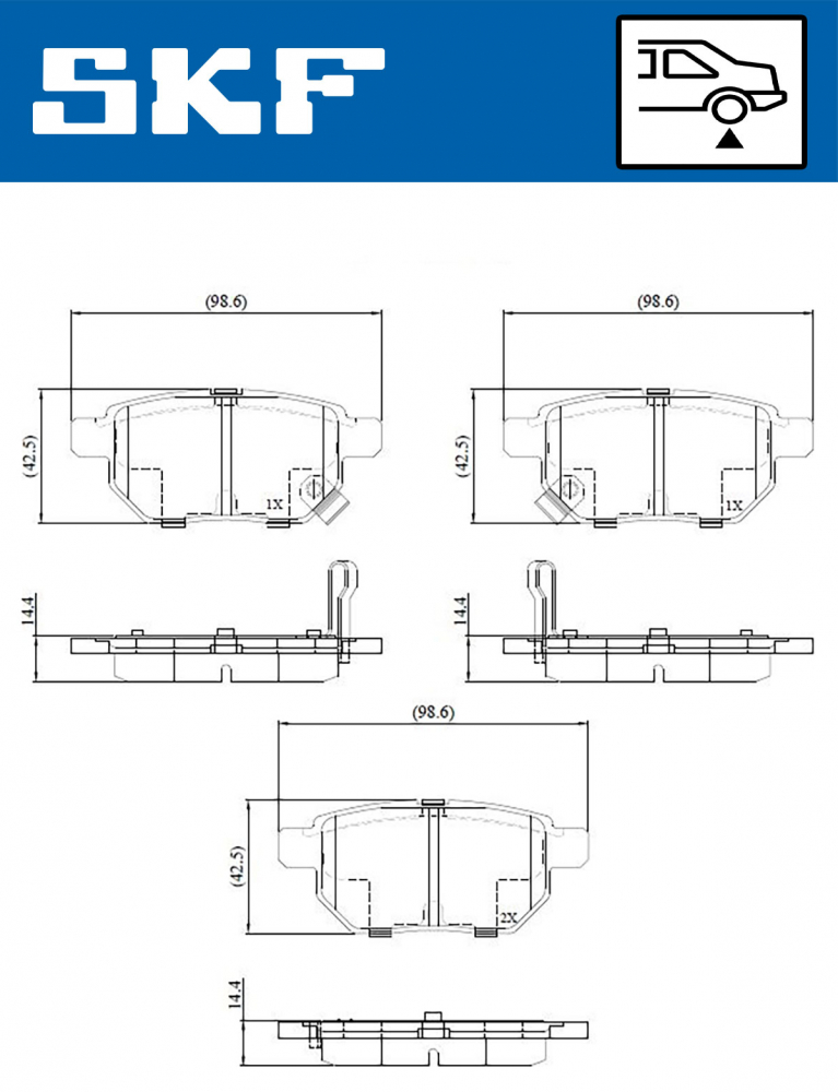 Set placute frana spate SKF VKBP90282A [2]