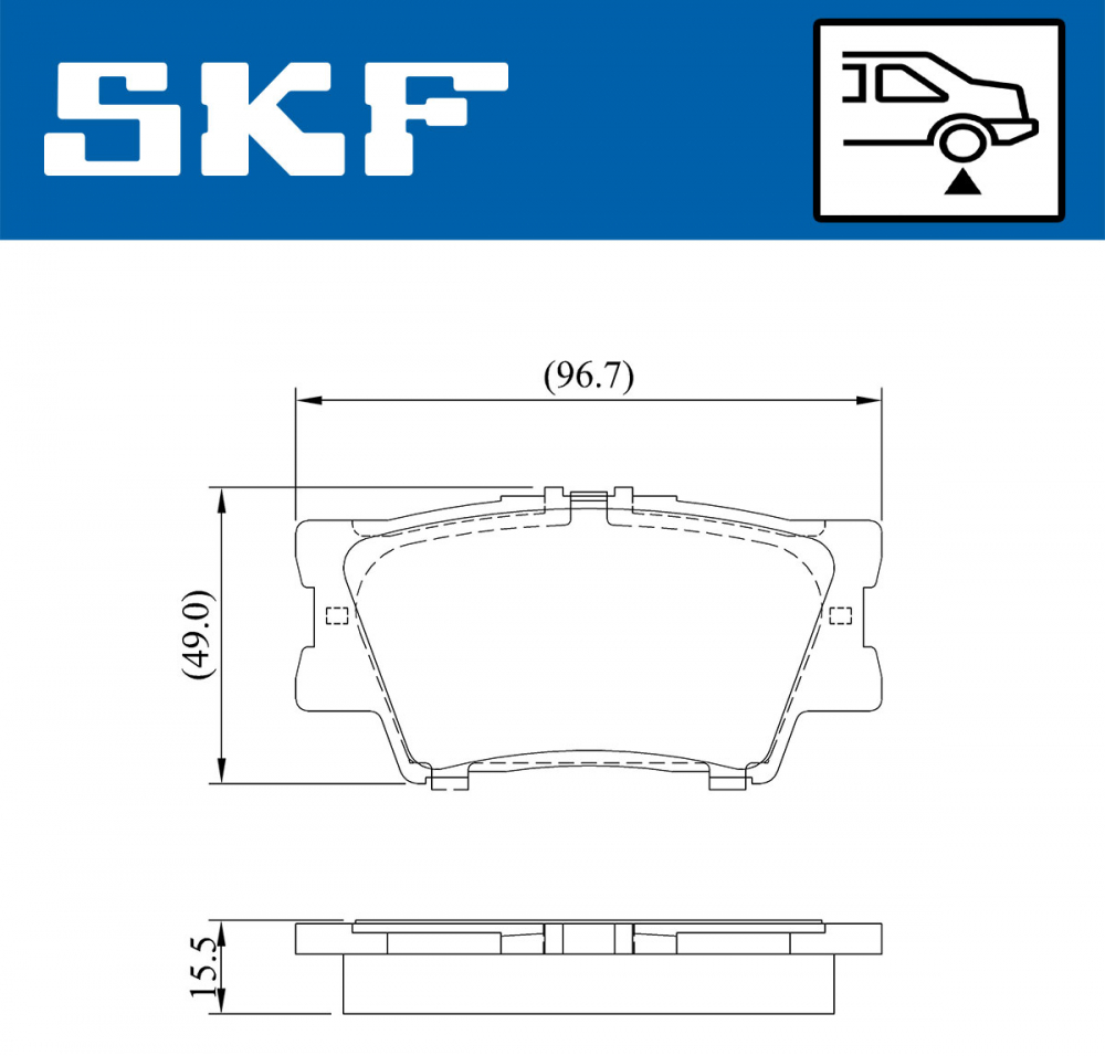 Set placute frana spate SKF VKBP90307 [2]