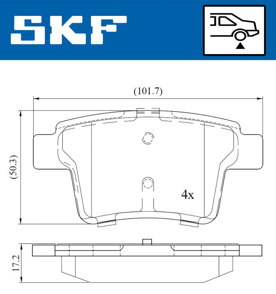 Set placute frana spate SKF VKBP90407 [1]