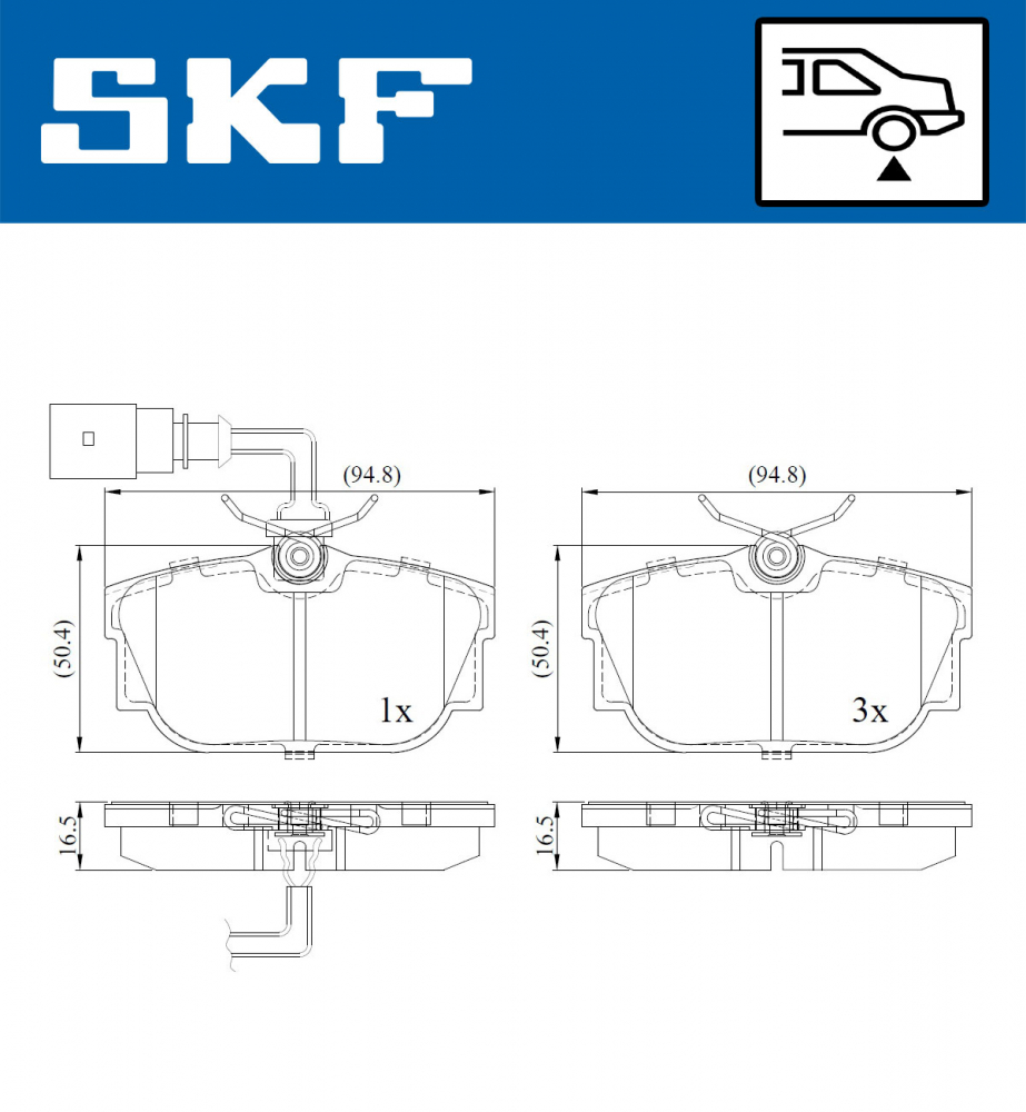Set placute frana spate SKF VKBP90493E [2]