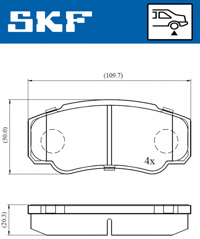 Set placute frana spate SKF VKBP90510 [1]