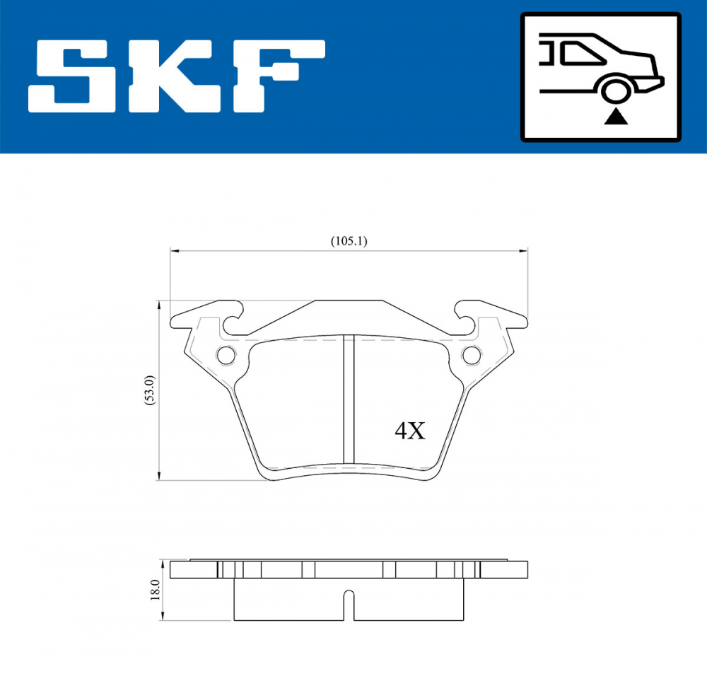 Set placute frana spate SKF VKBP90568 [1]