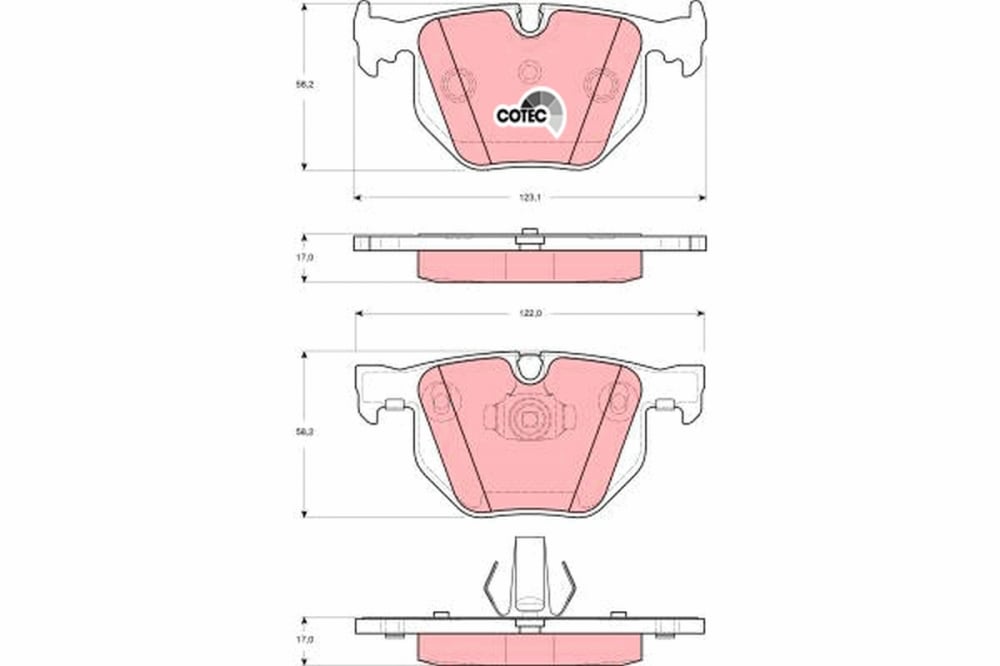 Set placute frana spate TRW GDB1499 [2]