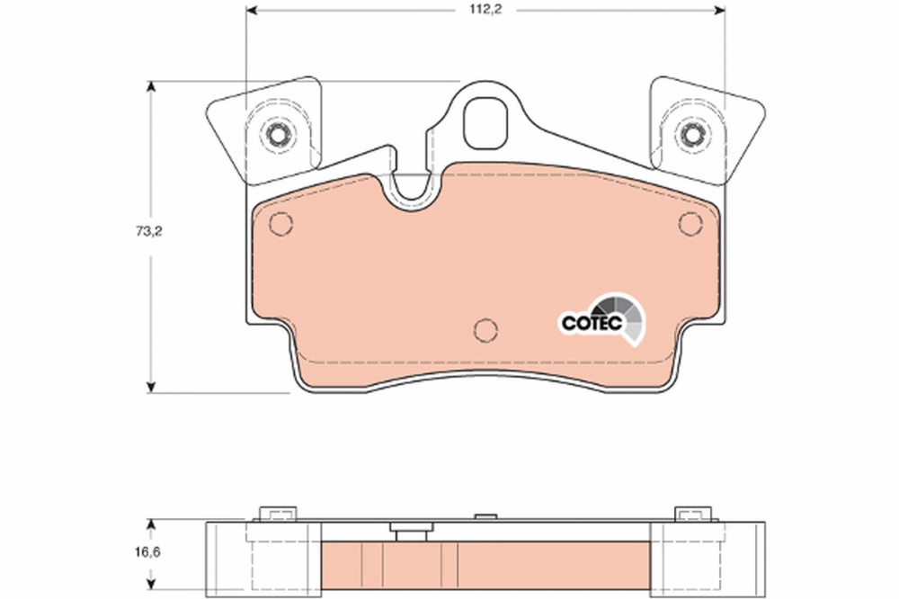 Set placute frana spate TRW GDB1652 [1]