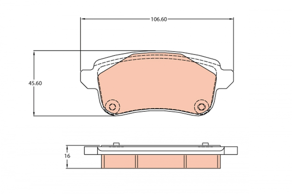 Set placute frana spate TRW GDB2136 [1]