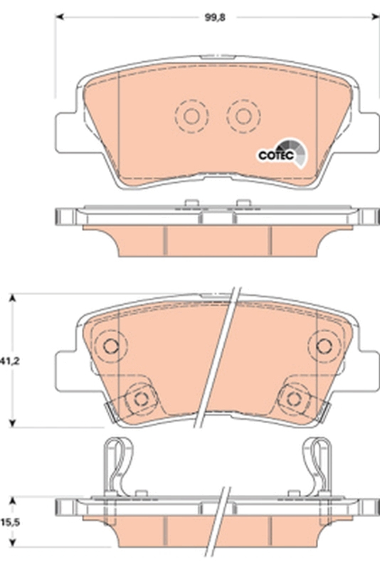 Set placute frana spate TRW GDB3494 [1]