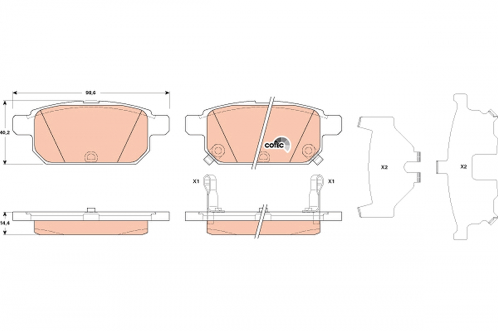 Set placute frana spate TRW GDB3529 [1]