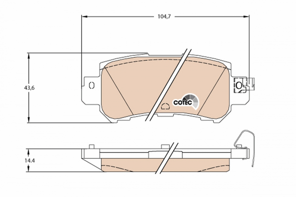 Set placute frana spate TRW GDB3539 [1]