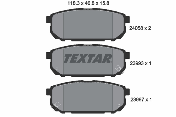 Set placute frana TEXTAR 2405801 [1]