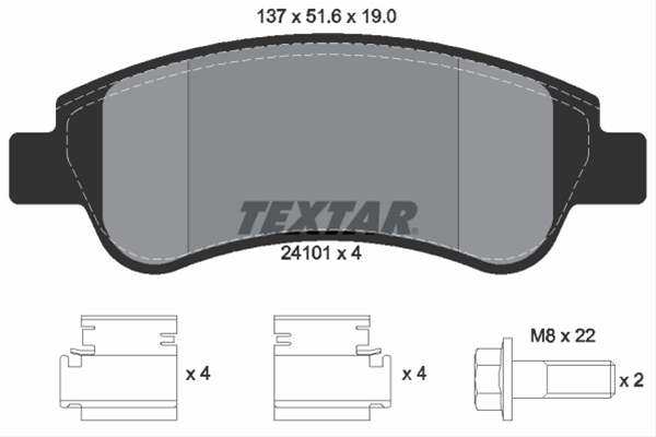 Set placute frana TEXTAR 2410101 [1]