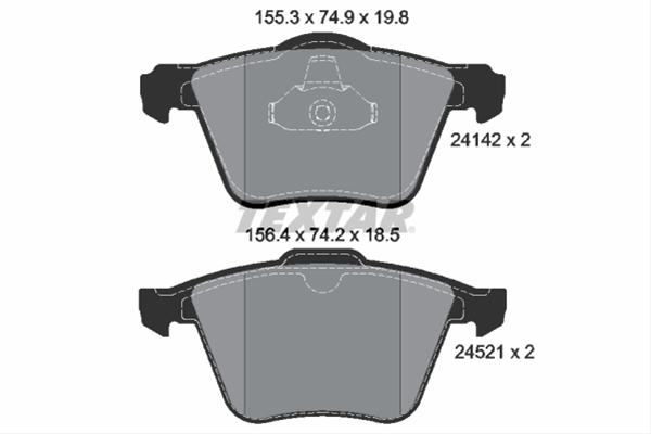 Set placute frana TEXTAR 2414201 [1]