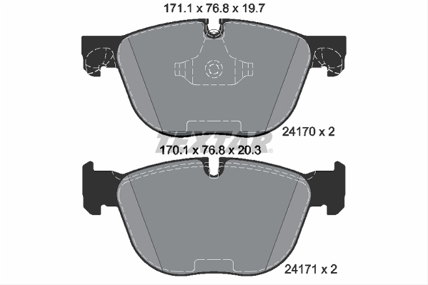 Set placute frana TEXTAR 2417001 [1]