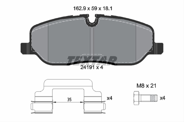 Set placute frana TEXTAR 2419101 [1]