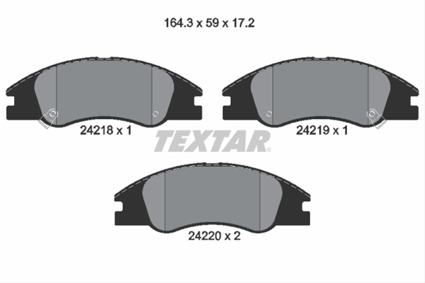 Set placute frana TEXTAR 2421801 [1]