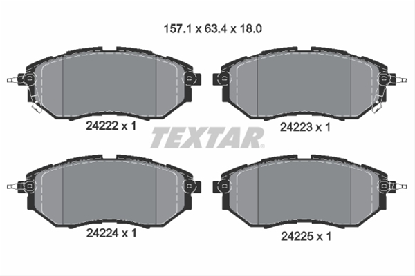 Set placute frana TEXTAR 2422201 [1]