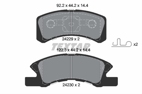 Set placute frana TEXTAR 2422901 [1]