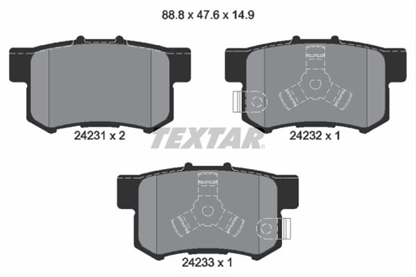 Set placute frana TEXTAR 2423101 [1]