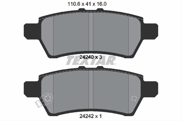 Set placute frana TEXTAR 2424001 [1]