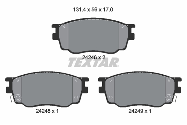 Set placute frana TEXTAR 2424601 [1]