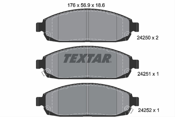 Set placute frana TEXTAR 2425001 [1]