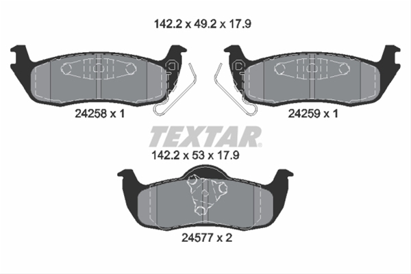 Set placute frana TEXTAR 2425801 [1]