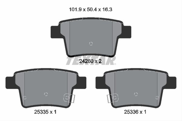 Set placute frana TEXTAR 2426001 [1]