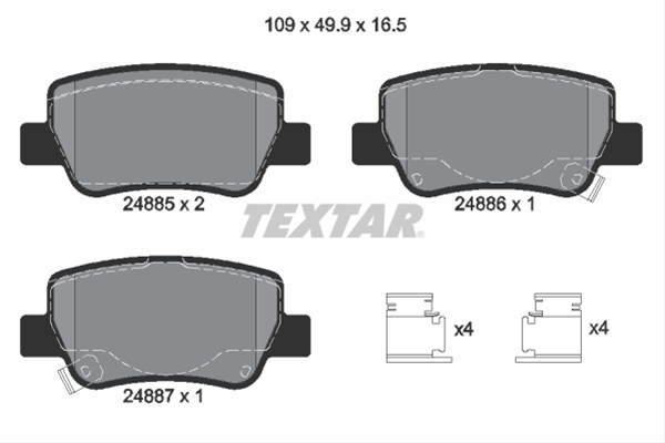 Set placute frana TEXTAR 2488501 [1]