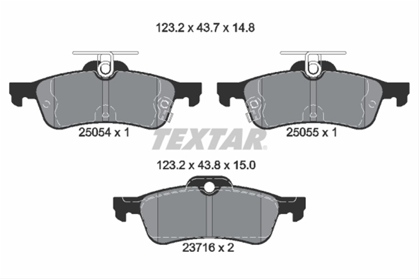 Set placute frana TEXTAR 2505401 [1]