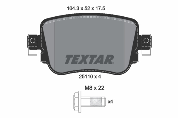 Set placute frana TEXTAR 2511003 [1]