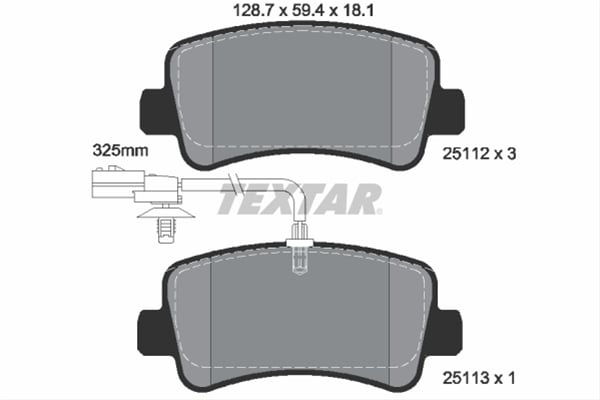 Set placute frana TEXTAR 2511201 [1]