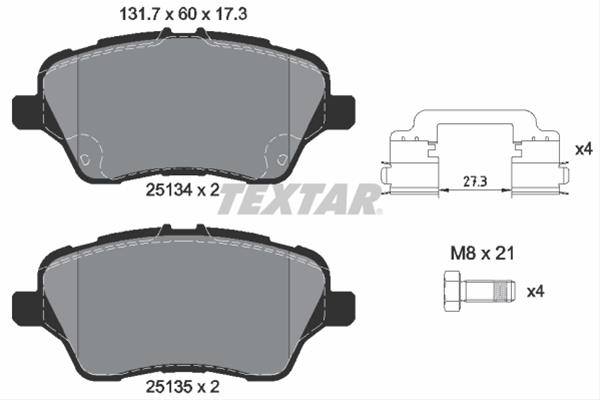 Set placute frana TEXTAR 2513402 [1]