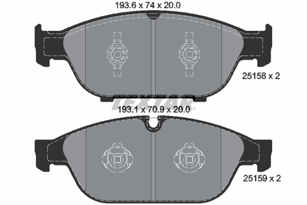 Set placute frana TEXTAR 2515802 [1]