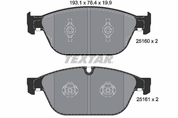Set placute frana TEXTAR 2516002 [1]