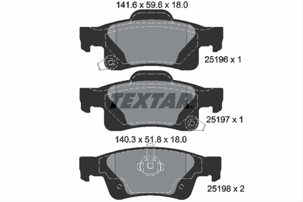 Set placute frana TEXTAR 2519601 [1]